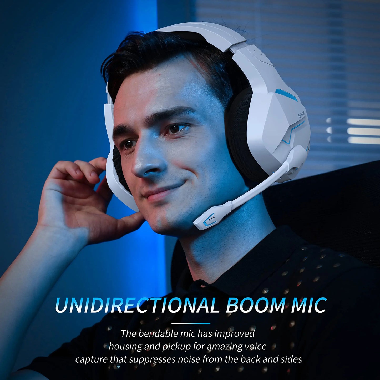 BW01 Wireless Gaming Headset for PC PS4 PS5 Playstation 4 5, 2.4G Wireless Bluetooth USB Gamer Headphones with Mic