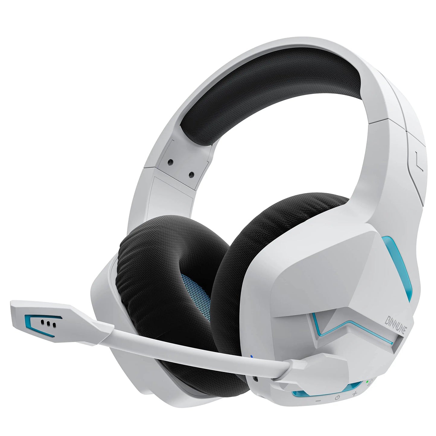 BW01 Wireless Gaming Headset for PC PS4 PS5 Playstation 4 5, 2.4G Wireless Bluetooth USB Gamer Headphones with Mic