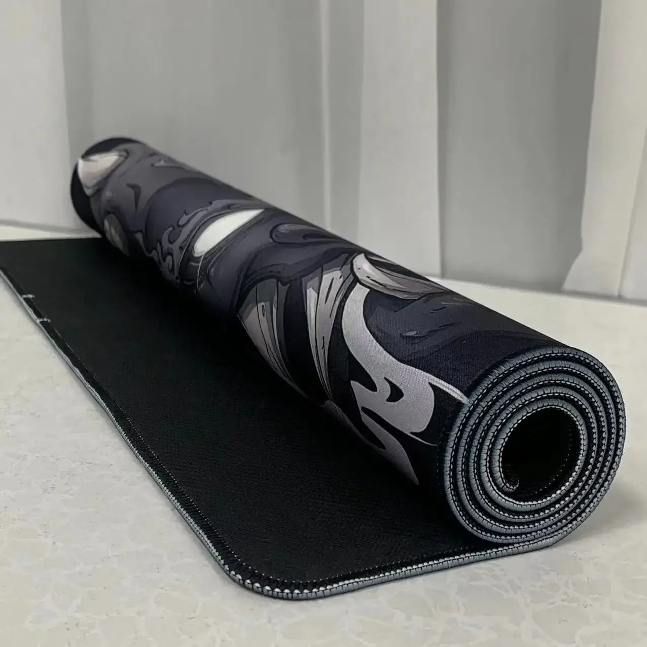 Japanese Anime Black Oni Mouse Pad Gamer Desk Mat 900X400 Non-Slip Rubber Large Playmat for Office Gaming Accessories for Gamer