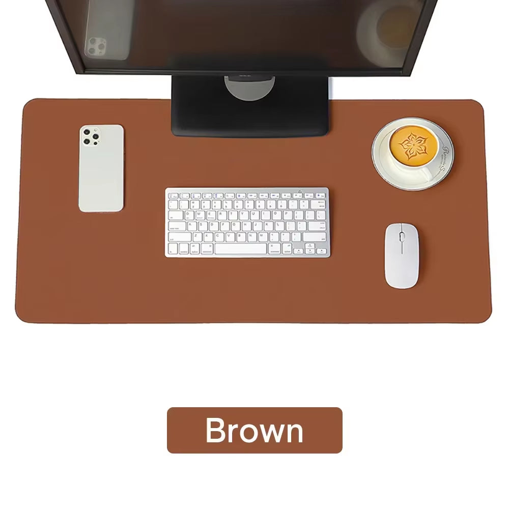 Large Size Office Computer Desk Protector Mat PU Leather Waterproof Non Slip Mouse Pad Desktop Keyboard Desk Pad Gaming Mousepad