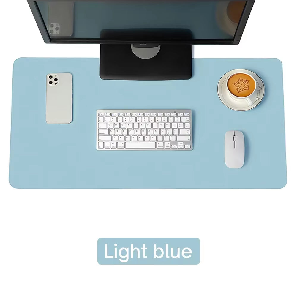 Large Size Office Computer Desk Protector Mat PU Leather Waterproof Non Slip Mouse Pad Desktop Keyboard Desk Pad Gaming Mousepad