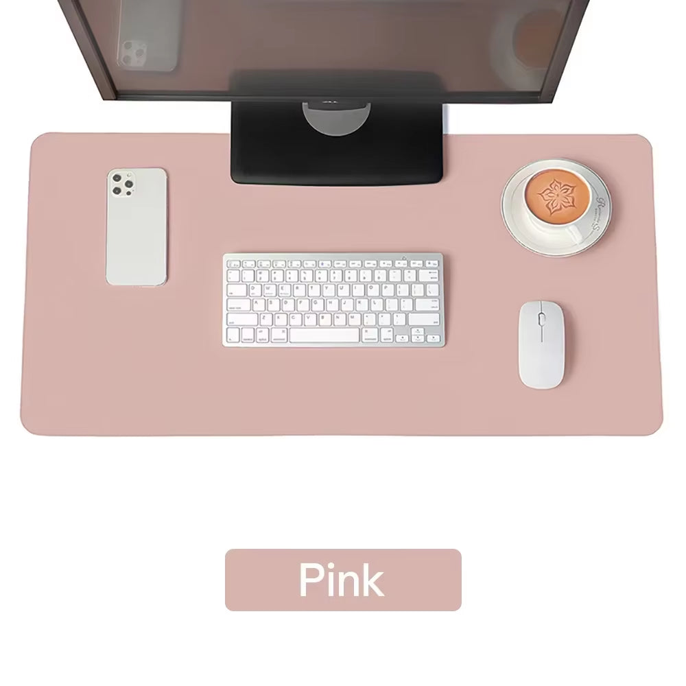 Large Size Office Computer Desk Protector Mat PU Leather Waterproof Non Slip Mouse Pad Desktop Keyboard Desk Pad Gaming Mousepad
