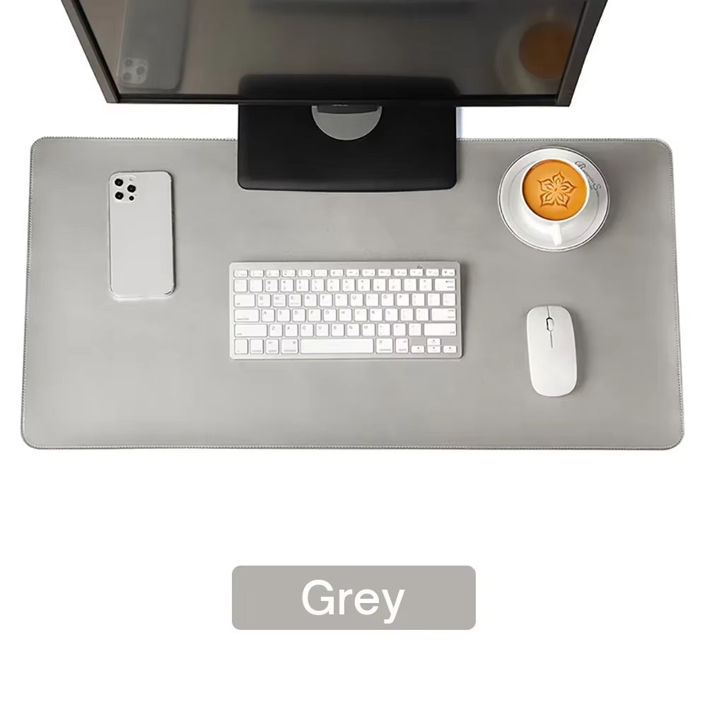 Large Size Office Computer Desk Protector Mat PU Leather Waterproof Non Slip Mouse Pad Desktop Keyboard Desk Pad Gaming Mousepad