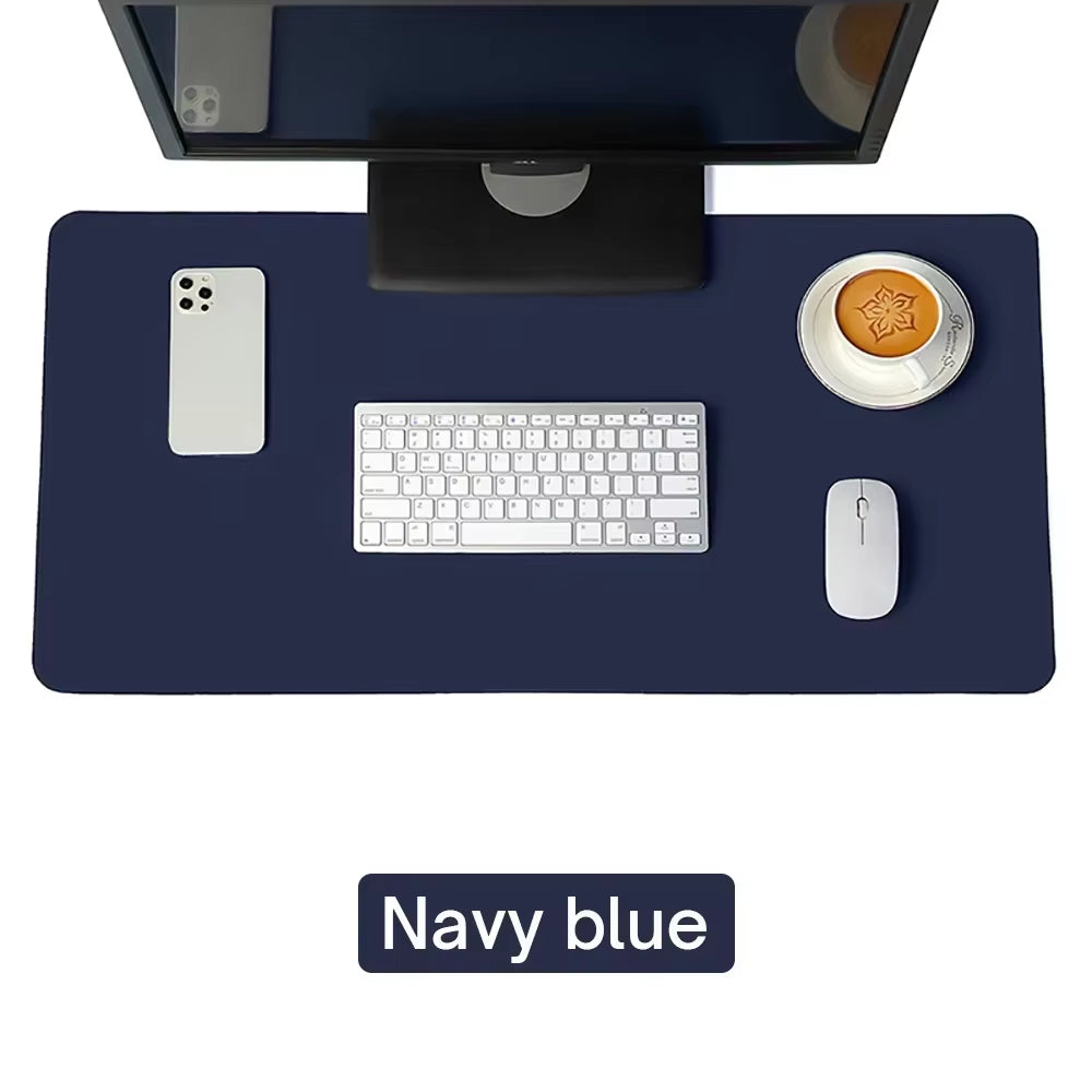 Large Size Office Computer Desk Protector Mat PU Leather Waterproof Non Slip Mouse Pad Desktop Keyboard Desk Pad Gaming Mousepad
