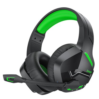 BW01 Wireless Gaming Headset for PC PS4 PS5 Playstation 4 5, 2.4G Wireless Bluetooth USB Gamer Headphones with Mic