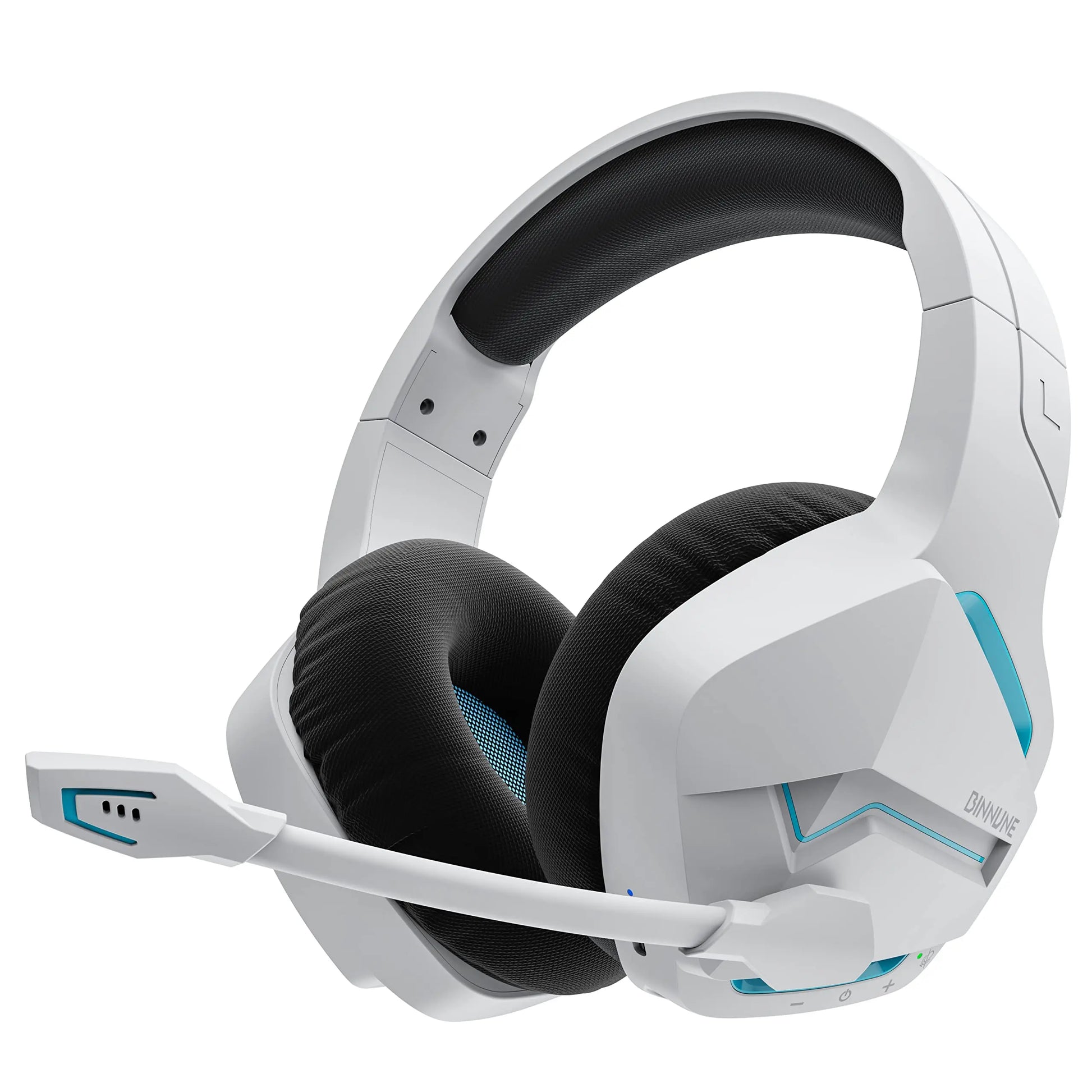 BW01 Wireless Gaming Headset for PC PS4 PS5 Playstation 4 5, 2.4G Wireless Bluetooth USB Gamer Headphones with Mic