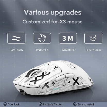 Gaming Mouse Grip Tape Skate Handmade Sticker Non Slip Suck Sweat Anti-Slip Sticker for ATTACK SHARK X11/X6/X3/R1/R2/R3